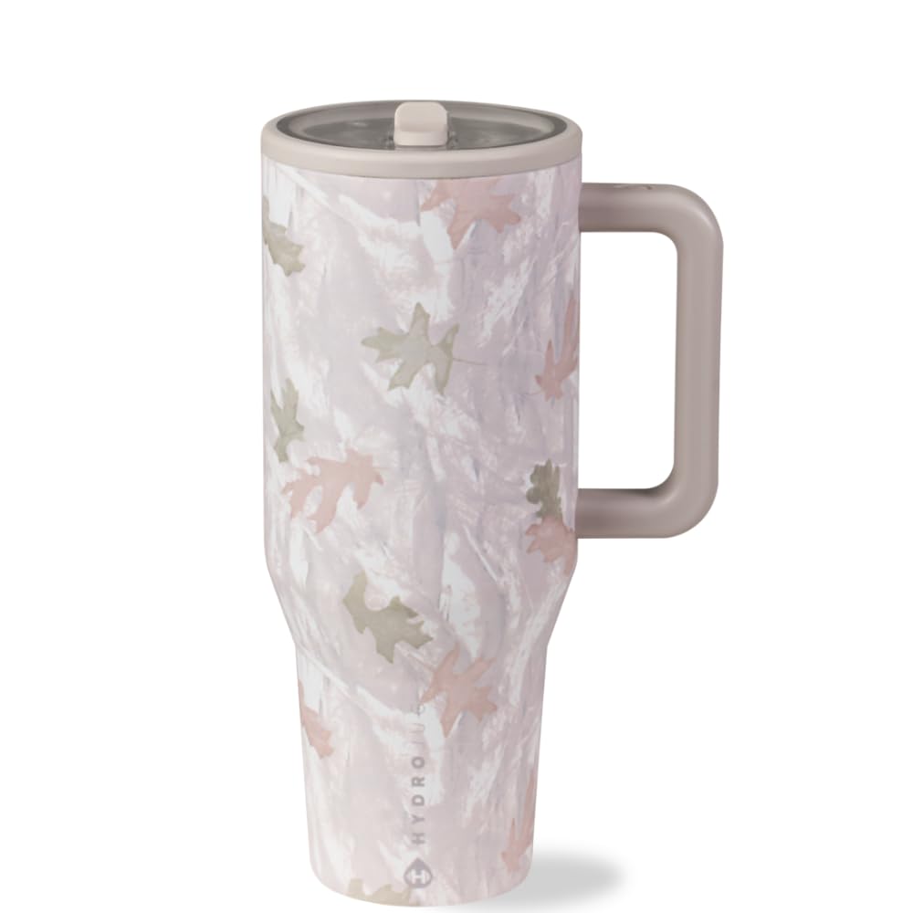 HydroJug Traveler - 32 oz Water Bottle with Handle & Flip Straw - Fits in Cup Holder, Leak Resistant Tumbler-Reusable Insulated Stainless Steel & Rubber Base - Gifts for Women & Men, Black