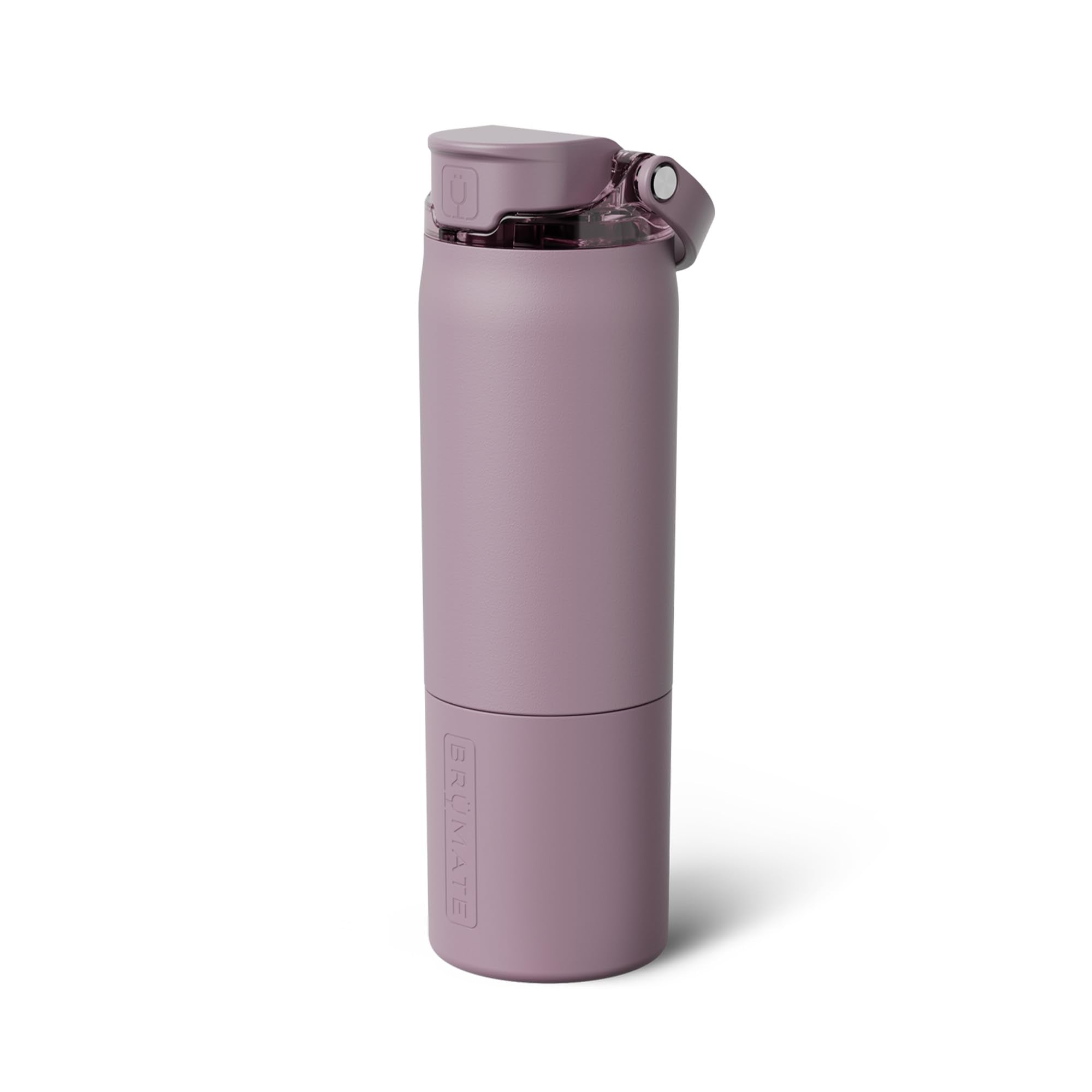 BrüMate Rise 35oz Water Bottle With Covered Silicone Straw | 100% Leakproof Insulated Water Bottle | Soft Sip Silicone Spout | Made of Stainless Steel | 35oz (Rose Taupe)
