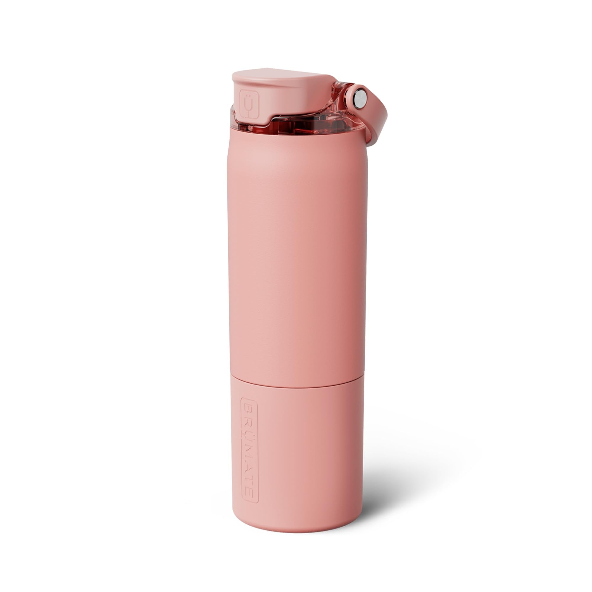 BrüMate Rise 35oz Water Bottle With Covered Silicone Straw | 100% Leakproof Insulated Water Bottle | Soft Sip Silicone Spout | Made of Stainless Steel | 35oz (Rose Taupe)