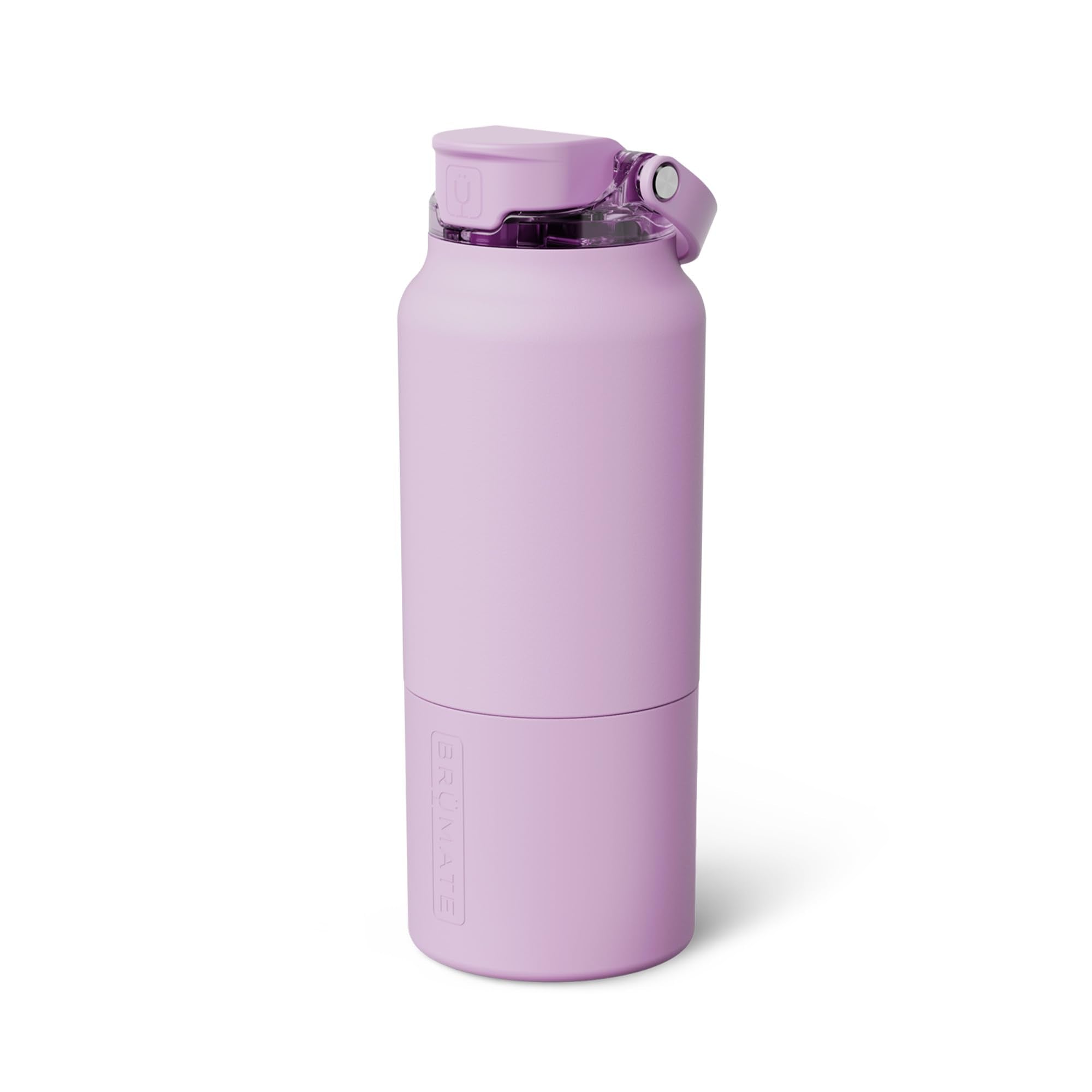 BrüMate Rise 35oz Water Bottle With Covered Silicone Straw | 100% Leakproof Insulated Water Bottle | Soft Sip Silicone Spout | Made of Stainless Steel | 35oz (Rose Taupe)