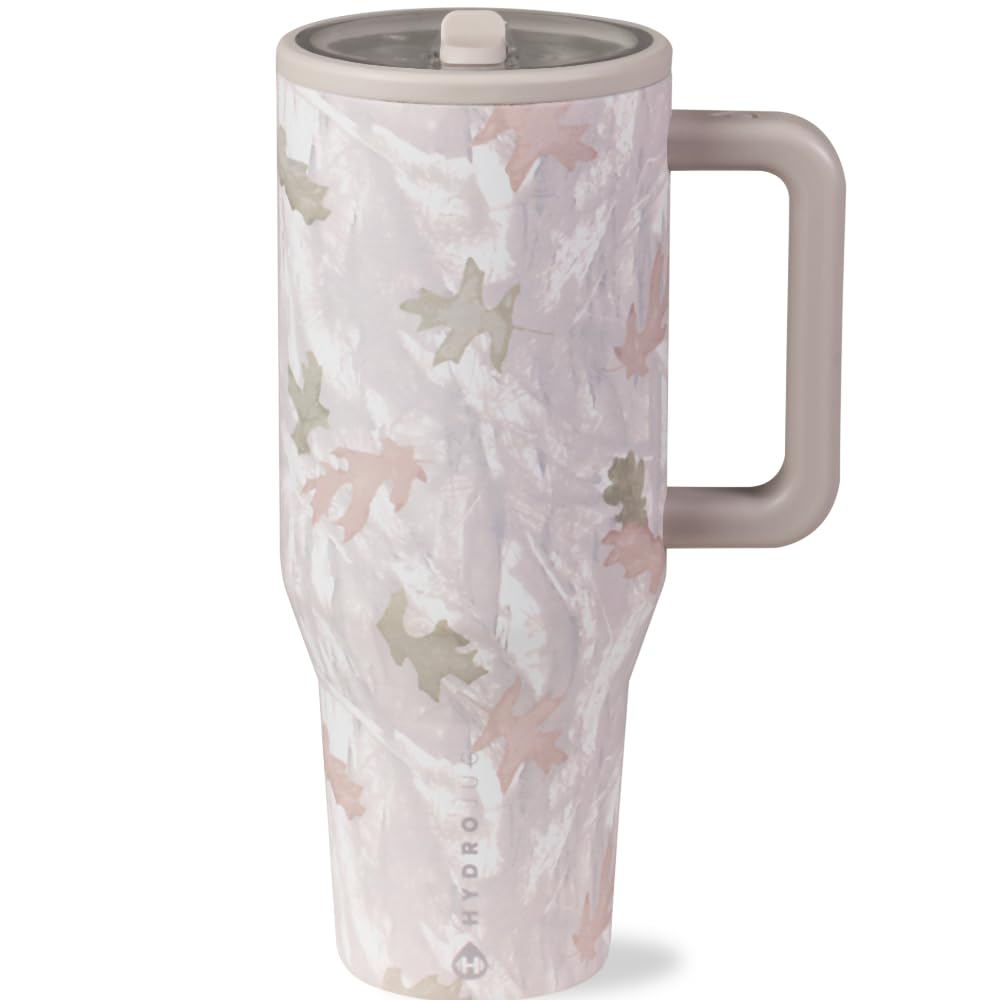 HydroJug Traveler - 32 oz Water Bottle with Handle & Flip Straw - Fits in Cup Holder, Leak Resistant Tumbler-Reusable Insulated Stainless Steel & Rubber Base - Gifts for Women & Men, Black