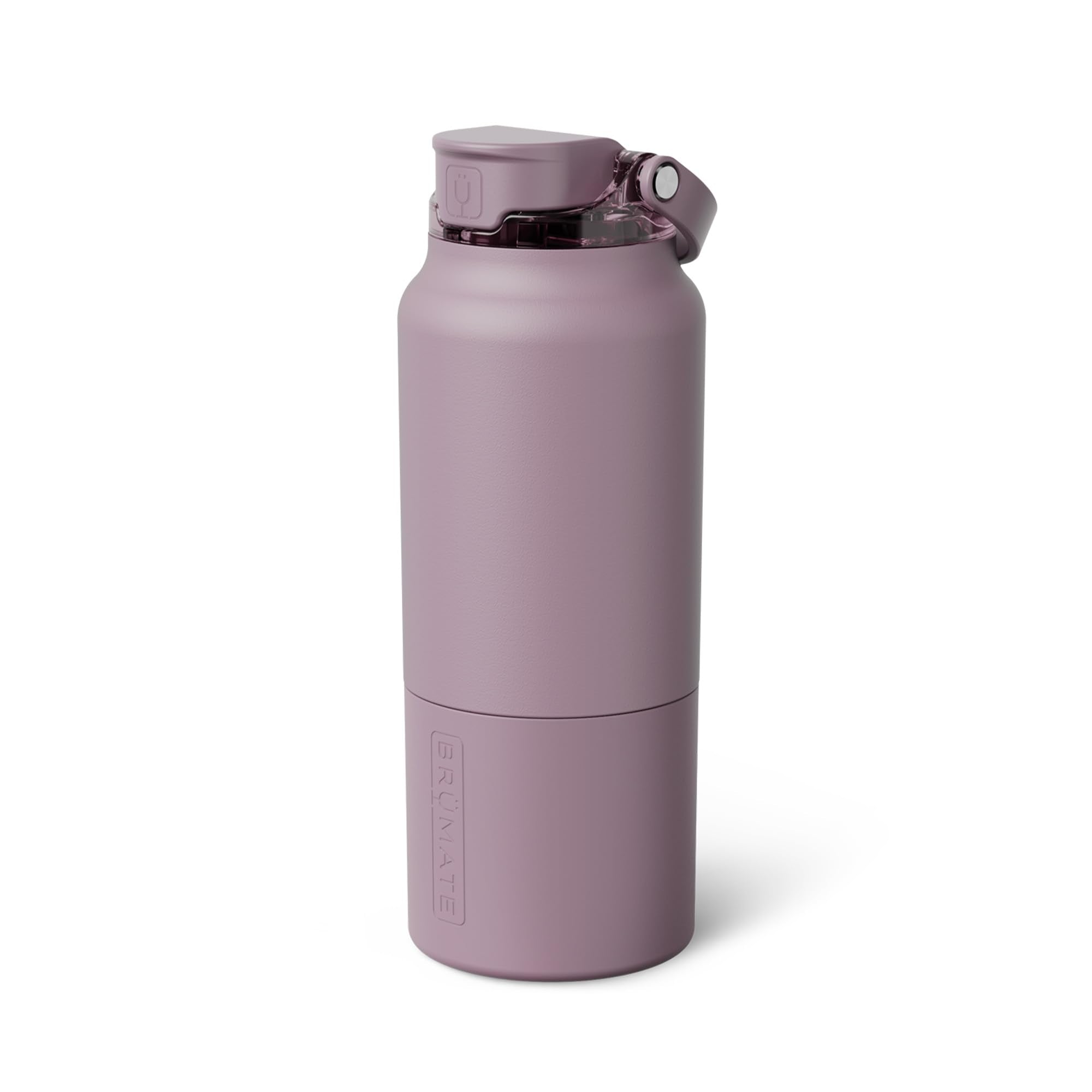 BrüMate Rise 35oz Water Bottle With Covered Silicone Straw | 100% Leakproof Insulated Water Bottle | Soft Sip Silicone Spout | Made of Stainless Steel | 35oz (Rose Taupe)