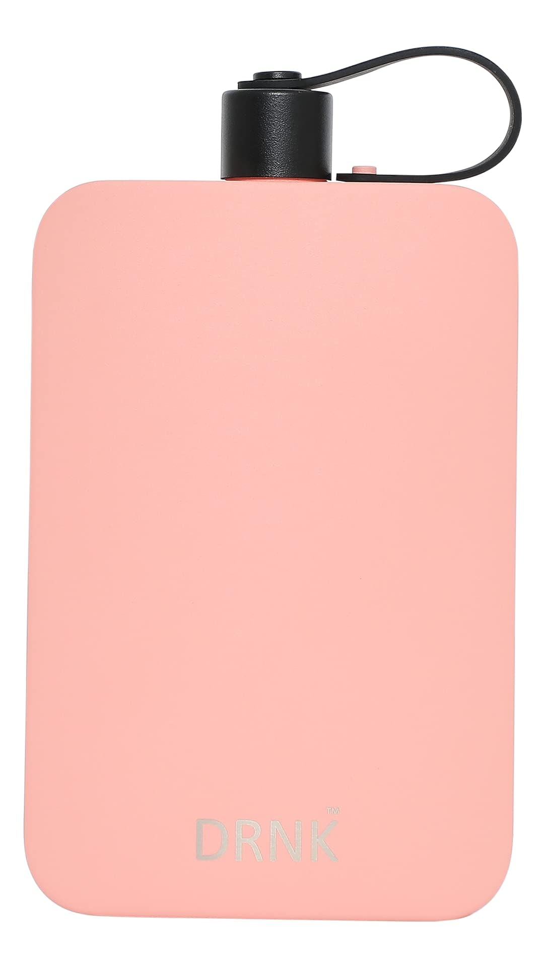 DRNK Steel | Flat Water Bottle as Seen on Shark Tank | Workplace Hydration, Travel, Hiking, and Gym | Leak Proof | Non-Toxic | BPA-Free | 17oz (500ml) [GunMetal Grey]