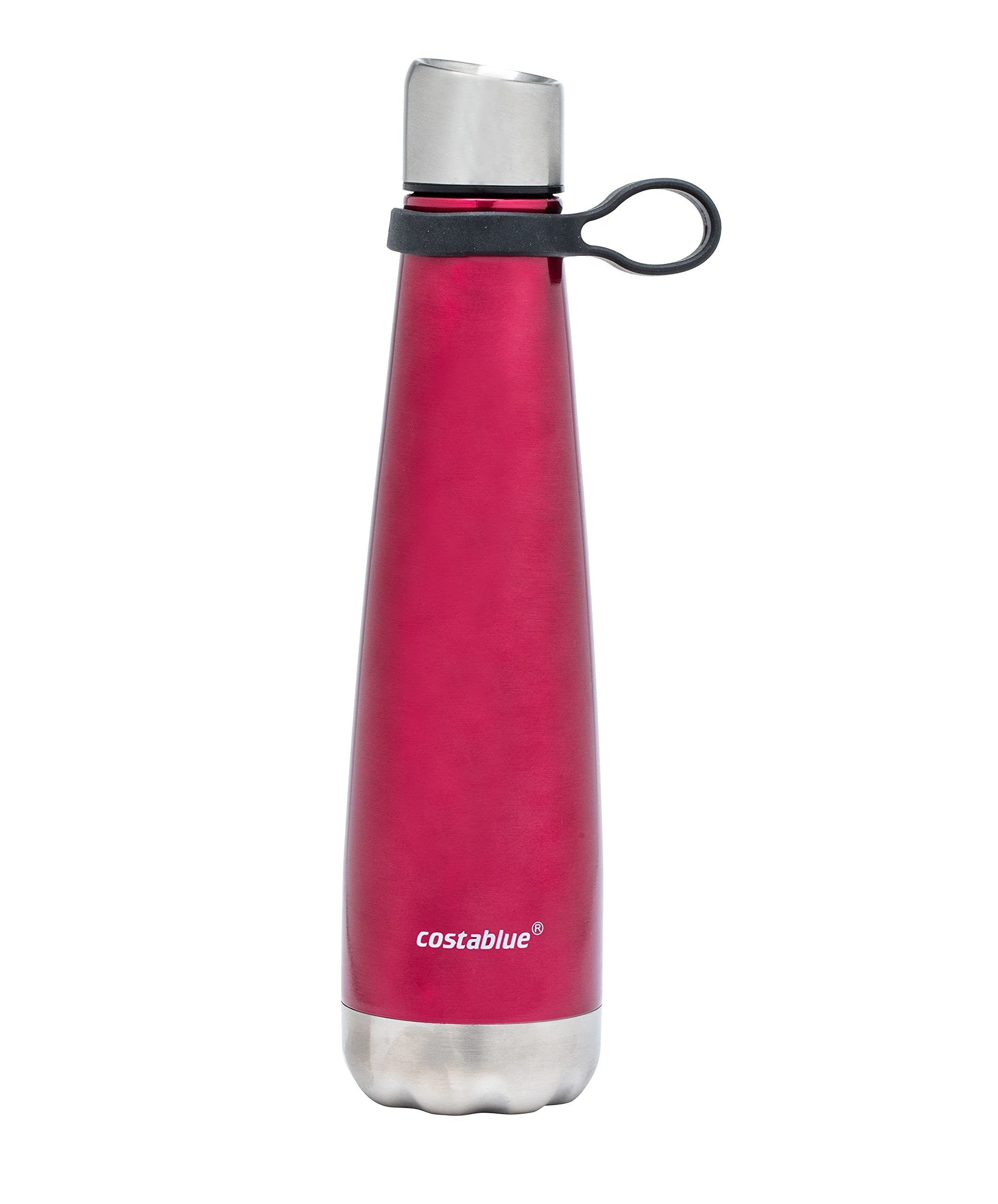 Insulated Water Bottle - On-The-Go Refillable Stainless Steel Water Bottles For Adults, Reusable Thermos Travel Tumbler With Leak-proof Lid For Hot & Cold Beverages (17Oz. Purple)