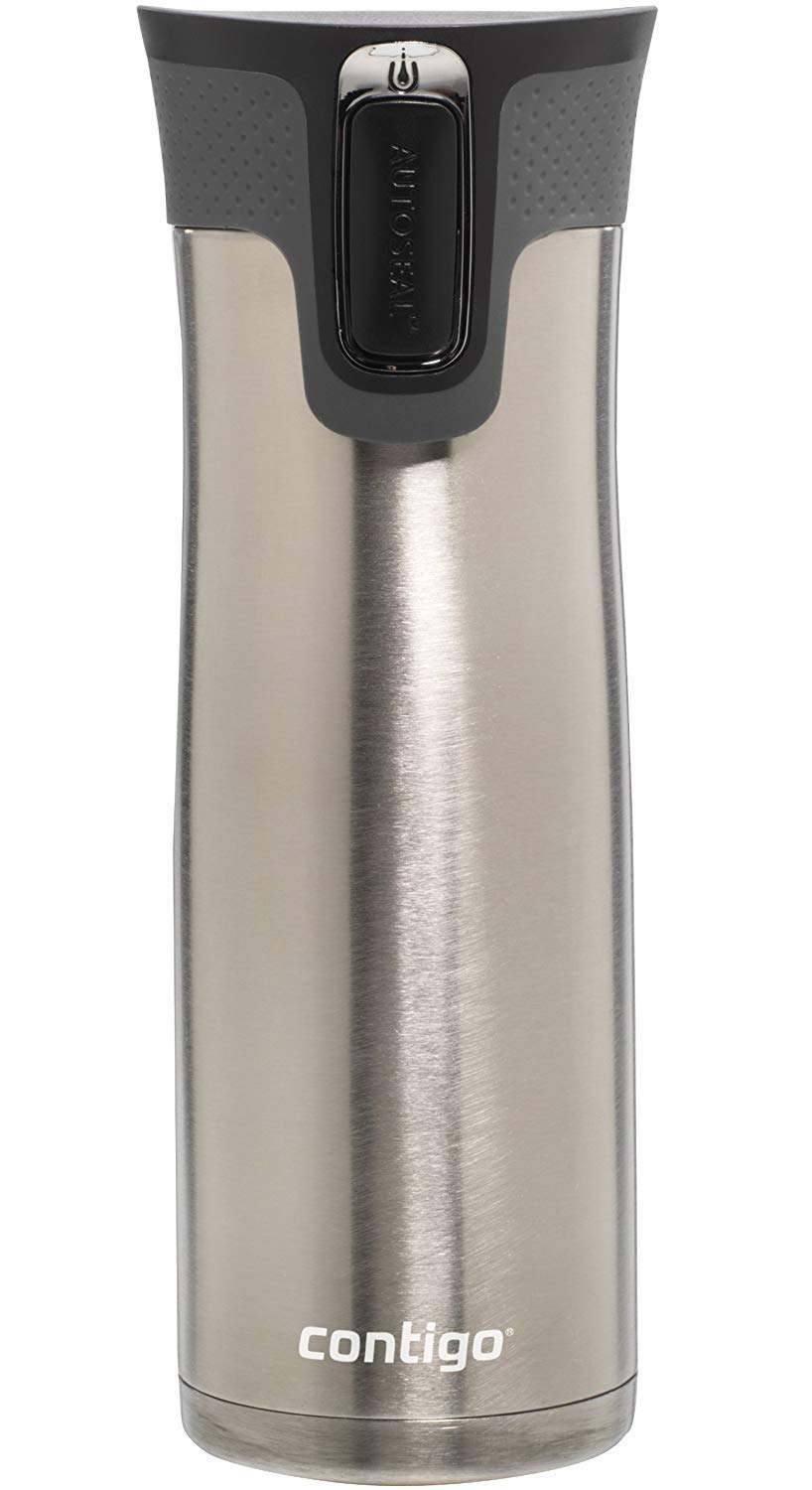 Contigo AUTOSEAL West Loop Vacuum-Insulated Stainless Steel Travel Mug with Easy-Clean Lid, 20 oz, 2-Pack