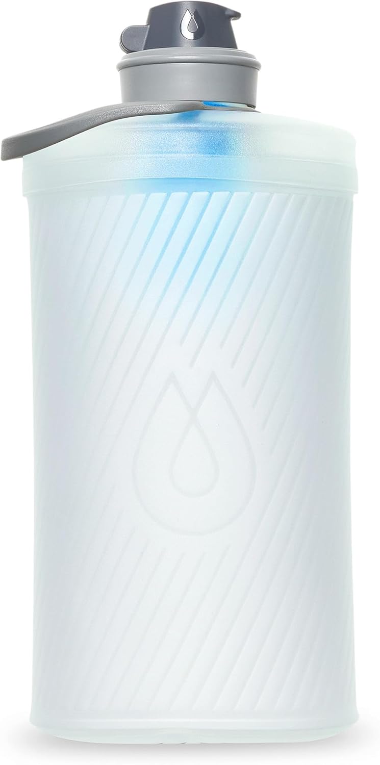 HydraPak Flux+ 1.5L Filter Kit - Collapsible Backpacking Water Bottle - BPA Free, Ultra Light, Spill-Proof Twist Cap, Clear