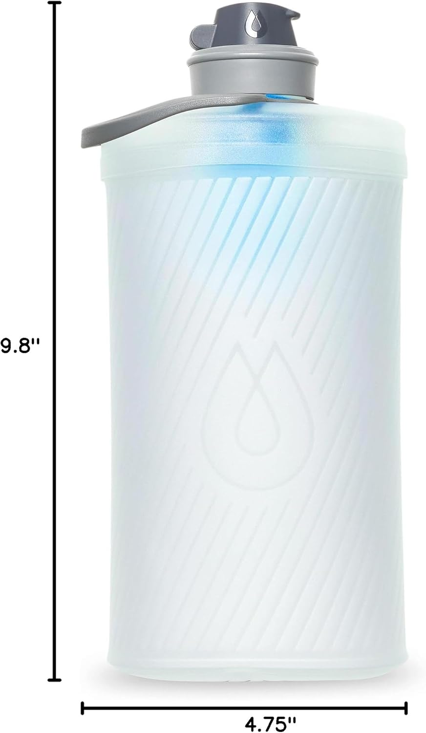 HydraPak Flux+ 1.5L Filter Kit - Collapsible Backpacking Water Bottle - BPA Free, Ultra Light, Spill-Proof Twist Cap, Clear