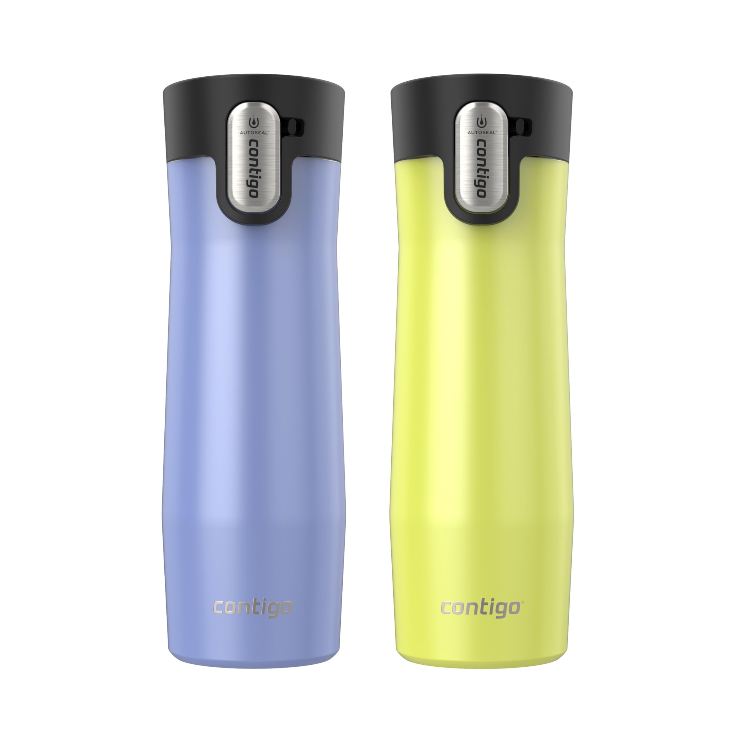 Contigo AUTOSEAL West Loop Vacuum-Insulated Stainless Steel Travel Mug with Easy-Clean Lid, 20 oz, 2-Pack
