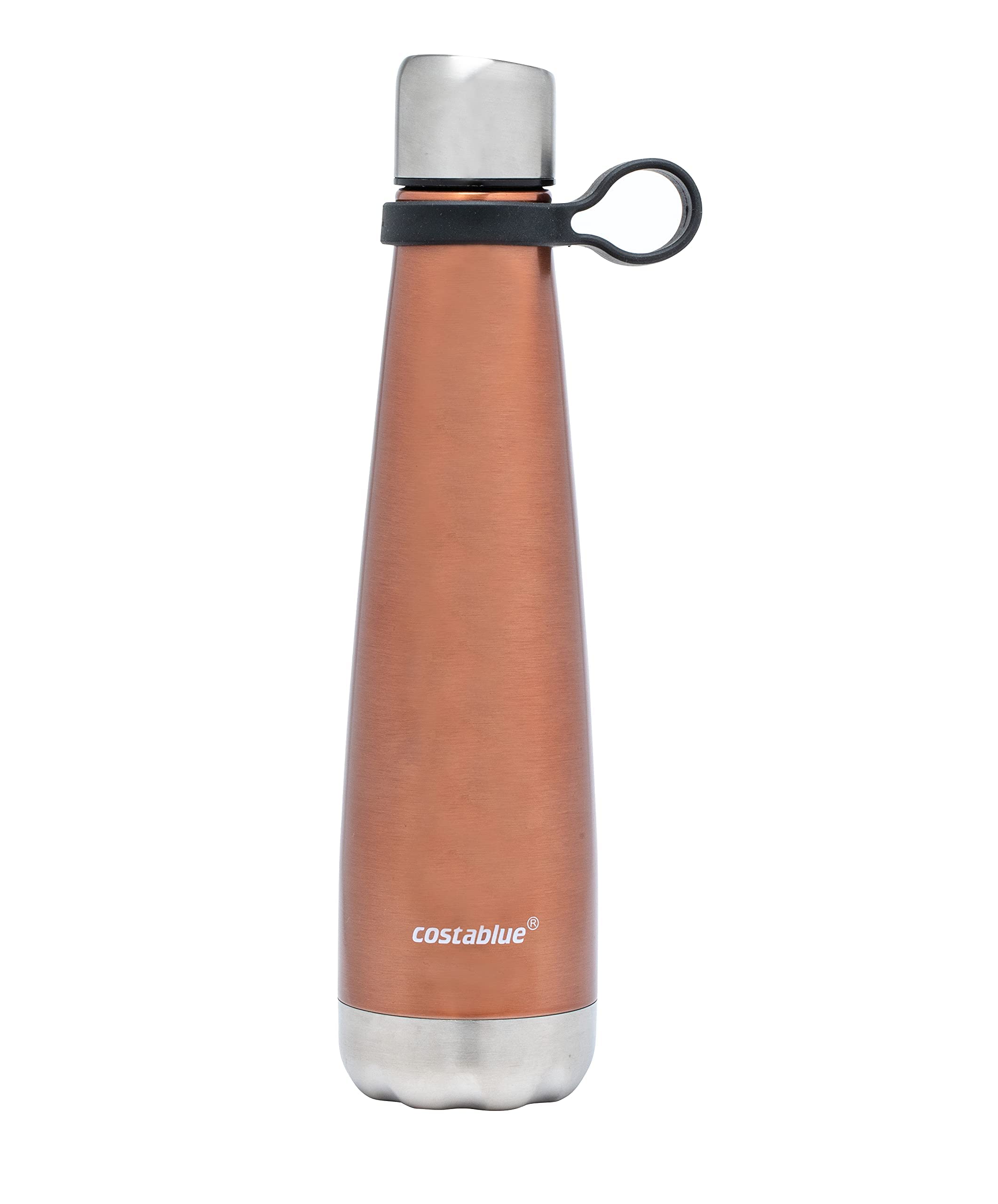 Insulated Water Bottle - On-The-Go Refillable Stainless Steel Water Bottles For Adults, Reusable Thermos Travel Tumbler With Leak-proof Lid For Hot & Cold Beverages (17Oz. Purple)