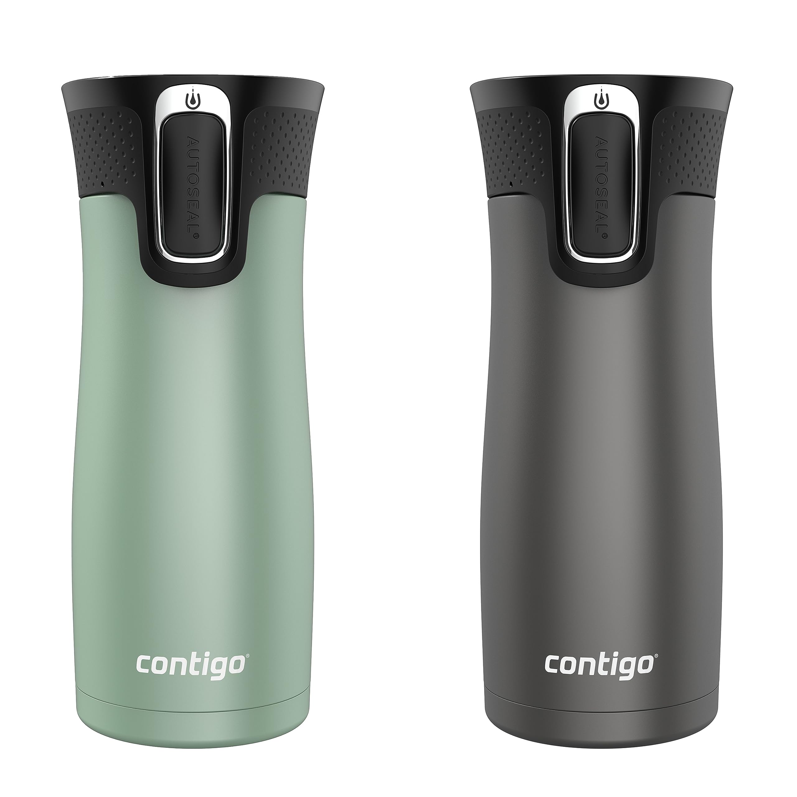 Contigo AUTOSEAL West Loop Vacuum-Insulated Stainless Steel Travel Mug with Easy-Clean Lid, 20 oz, 2-Pack
