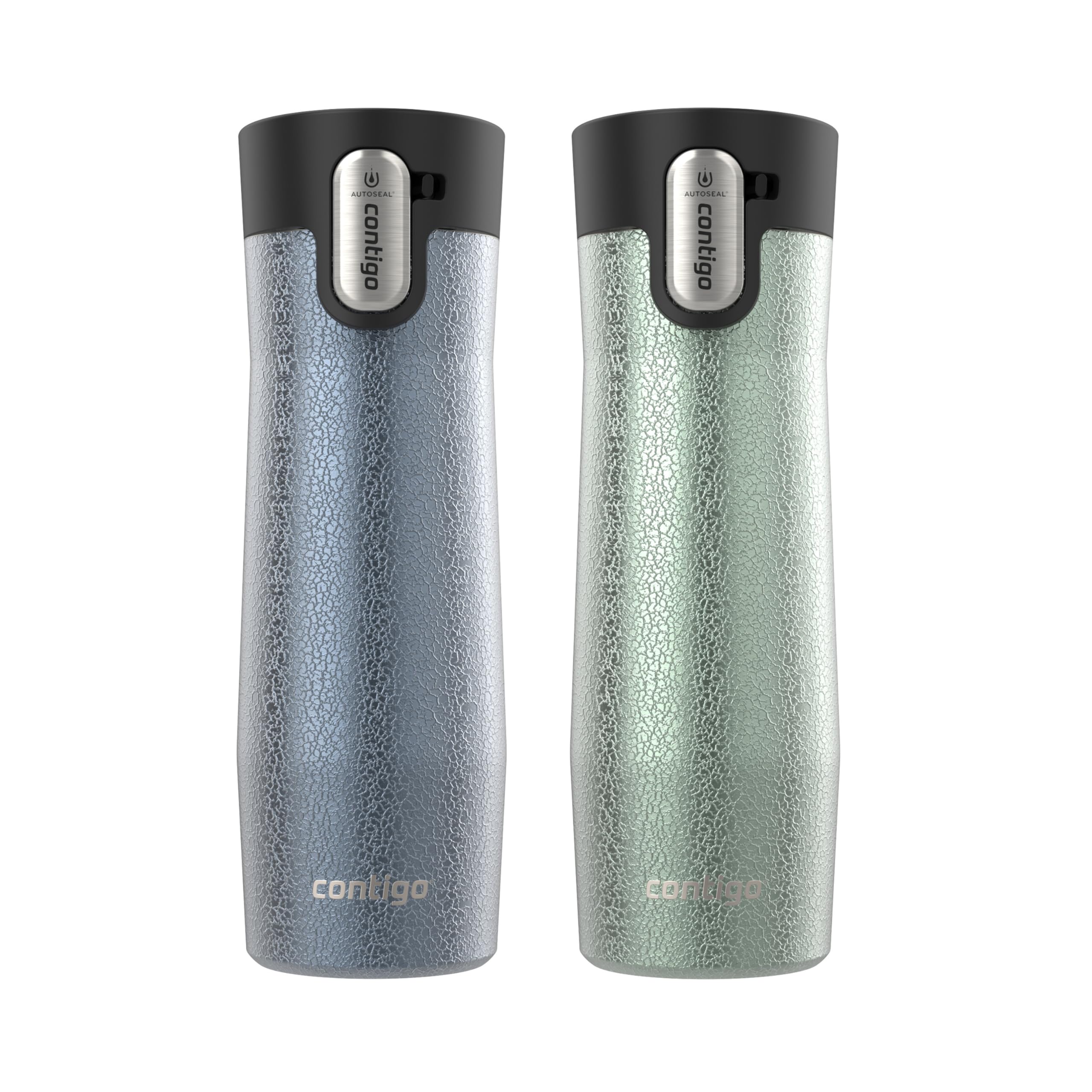 Contigo AUTOSEAL West Loop Vacuum-Insulated Stainless Steel Travel Mug with Easy-Clean Lid, 20 oz, 2-Pack