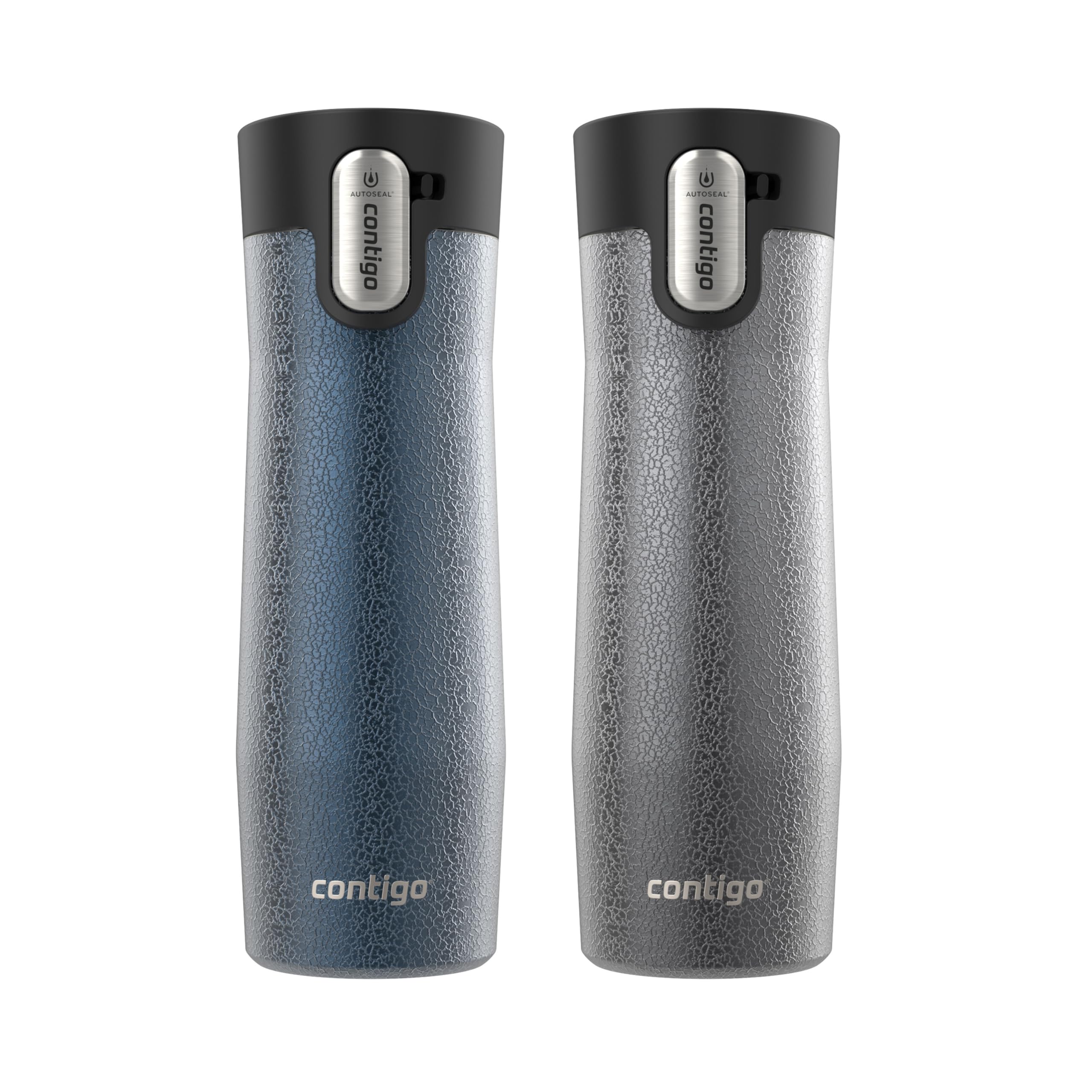 Contigo AUTOSEAL West Loop Vacuum-Insulated Stainless Steel Travel Mug with Easy-Clean Lid, 20 oz, 2-Pack